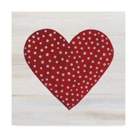 Kathleen Parr Mckenna 'Rustic Valentine Heart I' Canvas Art,24x24